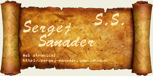 Sergej Sanader vizit kartica